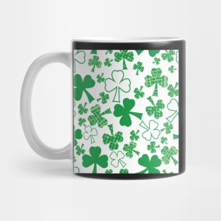 Shamrock scatter on white for St. Patricks day Mug